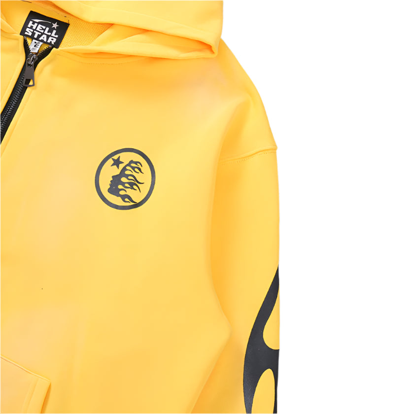 Helstr Yellow Zip Hoodie