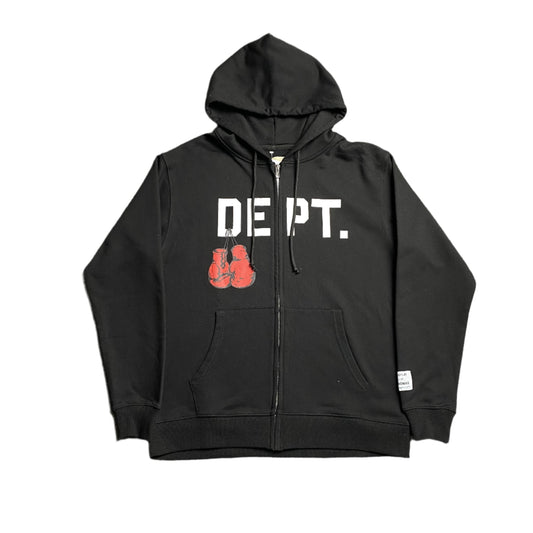 G4ll3ry Dpt Black Zip Hoodie