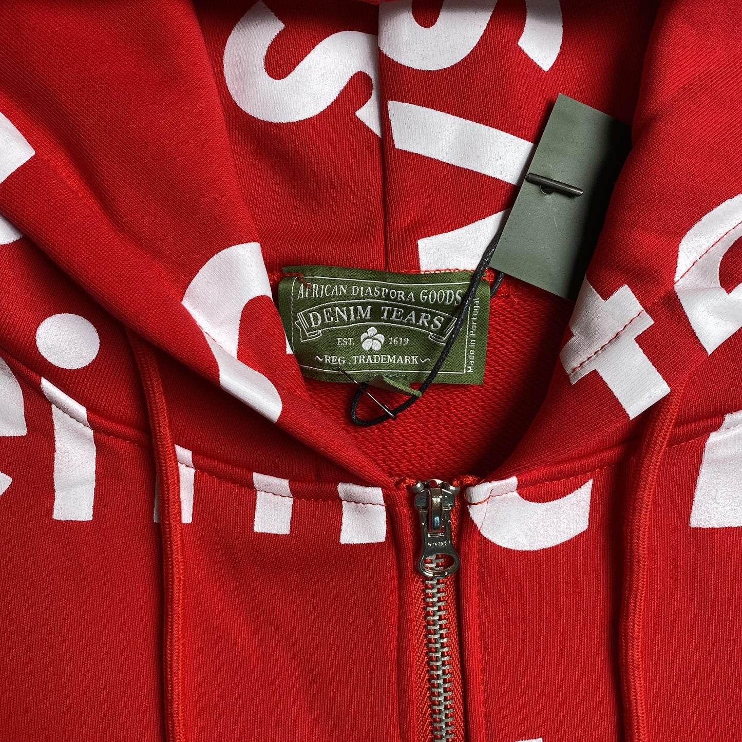 D3nim Trs Red Zip Hoodie