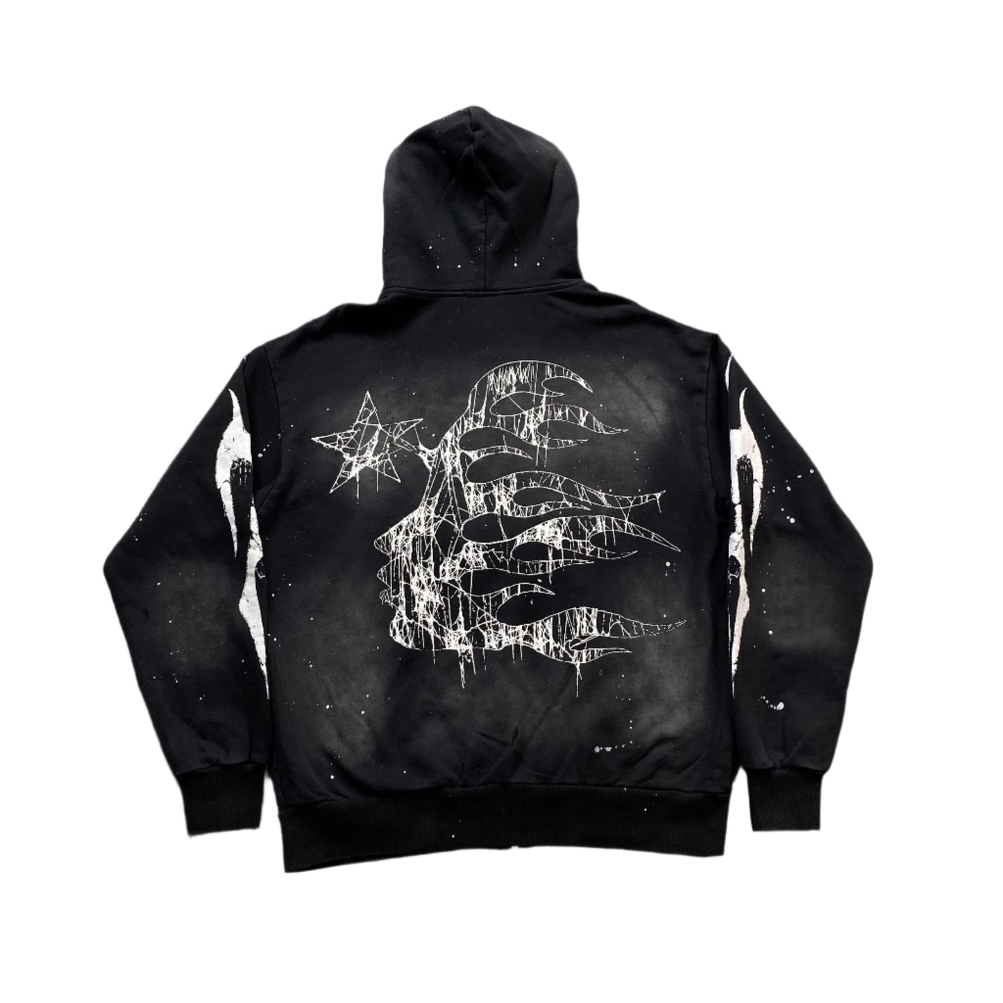 Helstr Washed Black Hoodie