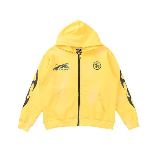 Helstr Yellow Zip Hoodie